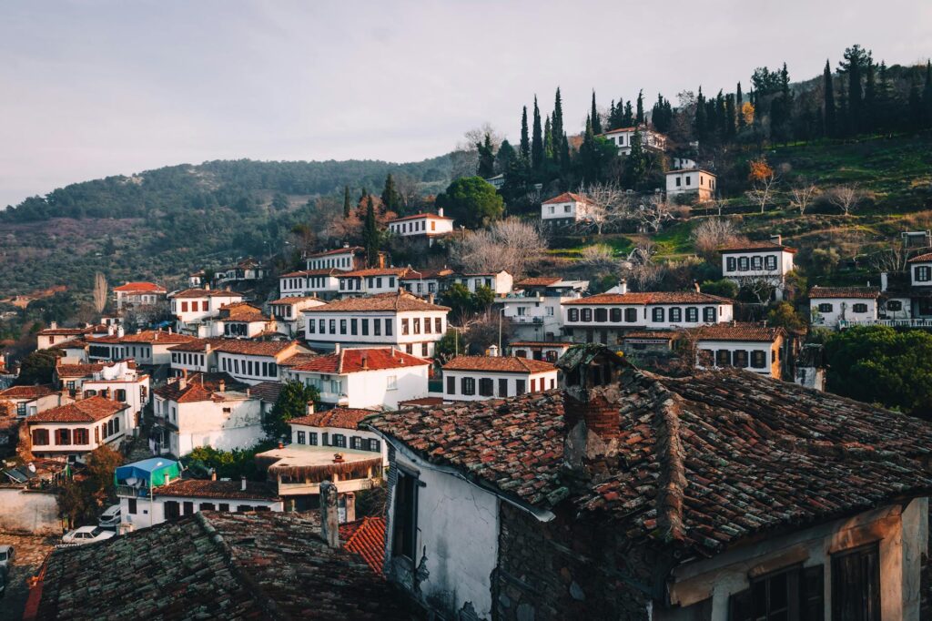 Aerial View of Sirince, Turkey
