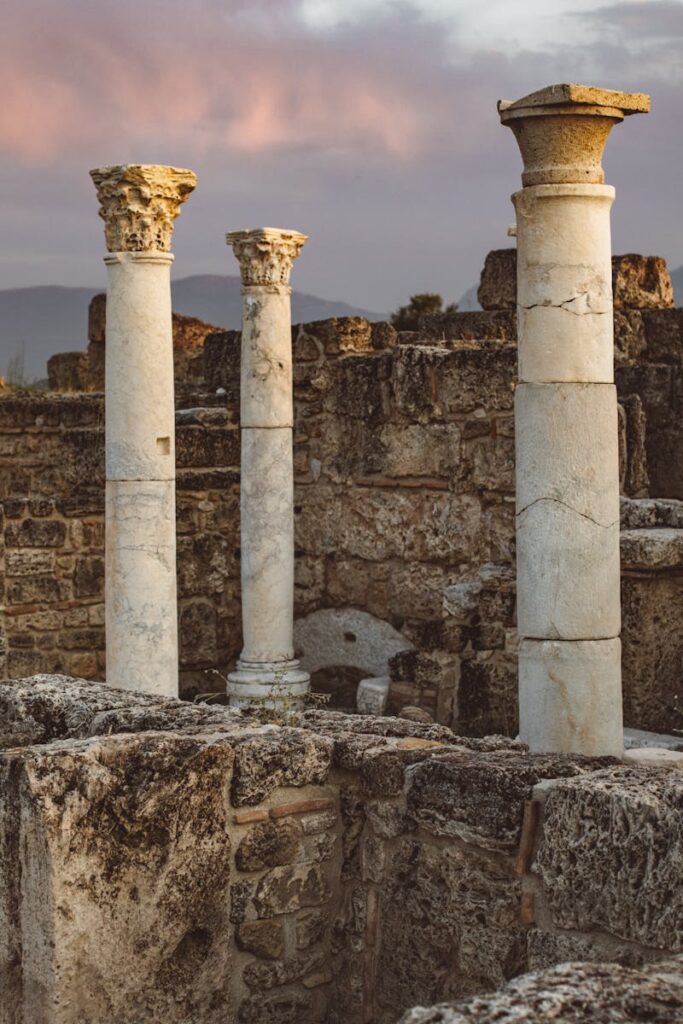 Ruins with Stone Pillars and Walls